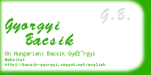 gyorgyi bacsik business card